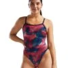 TYR StarHex Durafast Elite Diamondfit Swimsuit - Red/Multi -Swim District 100 colorfast
