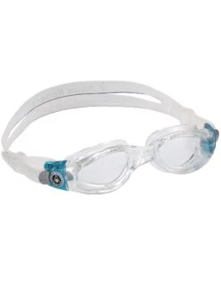 AQUA SPHERE Kaiman Small Fit Goggles - Clear Lens -Swim District 11513 Kaiman Compact EP1190043LC Clear Trans Aqua 3