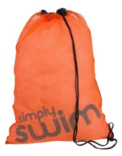 Swim Mesh Bag -Swim District 58058 SIMPLY SWIM MESH BAG ORANGE