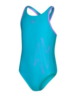 Speedo Girls Boom Logo Placement Flyback - Blue/Purple -Swim District 8 00304115169 3