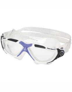 AQUA SPHERE Vista Swim Mask - Clear Lens -Swim District 9917 Vista MS1750950LC Clear White Lilac 1