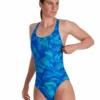 Speedo Allover Powerback Swimsuit - Blue/Green -Swim District AlloverPowerbackSwimsuit BlueGreen 1
