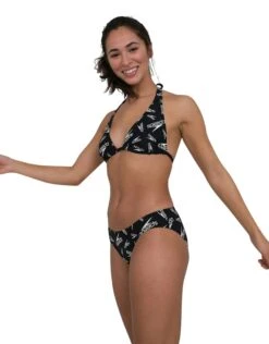 Speedo Allover Triangle Tieback 2 Piece Swimsuit - Black/White -Swim District AlloverTriangleTieback2PieceSwimsuit BlackWhite 6