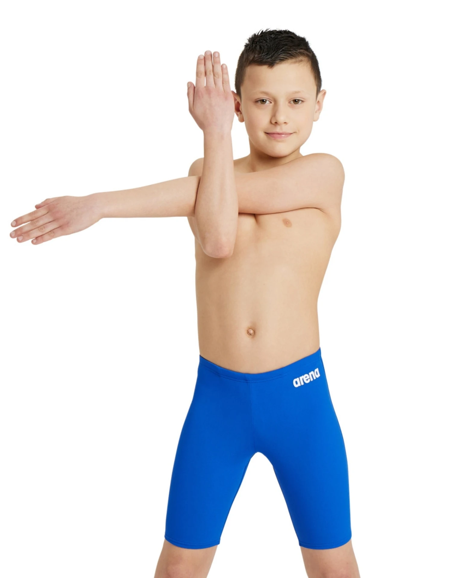 Arena Boys Team Solid Swim Jammer - Royal/White 3 Arena Boys Team Solid Swim Jammer - Royal/White