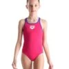 Arena Girls Big Logo Swim Pro Back Swimsuit - Rose/Blue -Swim District Arena Girls Big Logo swimsuit Rose Blue 4
