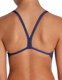 Arena Girls Team Challenge Solid Swimsuit - Navy/White -Swim District Arena Girls Team Challenge Solid Swimsuit Navy White 1