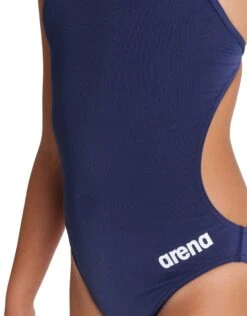 Arena Girls Team Challenge Solid Swimsuit - Navy/White -Swim District Arena Girls Team Challenge Solid Swimsuit Navy White 4