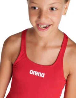 Arena Girls Team Swim Pro Solid Swimsuit - Red/White -Swim District Arena Girls team Swim Pro Solid Swimsuit Red White 1