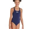 Arena Girls Team Swim Pro Solid Swimsuit - Navy/White