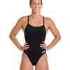 Arena Team Challenge Solid Swimsuit - Black/White -Swim District Arena Team Challenge Solid Swimsuit Black White 4