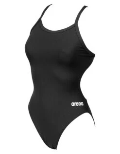 Arena Team Challenge Solid Swimsuit - Black/White -Swim District Arena Team Challenge Solid Swimsuit Black White 5