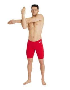 Arena Team Solid Swim Jammer - Red/White -Swim District Arena Team Solid Swim Jammer Red White 3