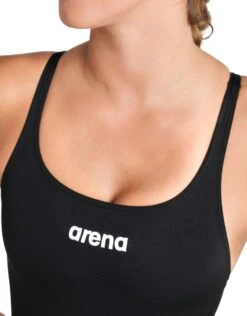 Arena Team Swim Pro Solid Swimsuit - Black/White -Swim District Arena Team Swim Pro Solid Swimsuit Black White 2