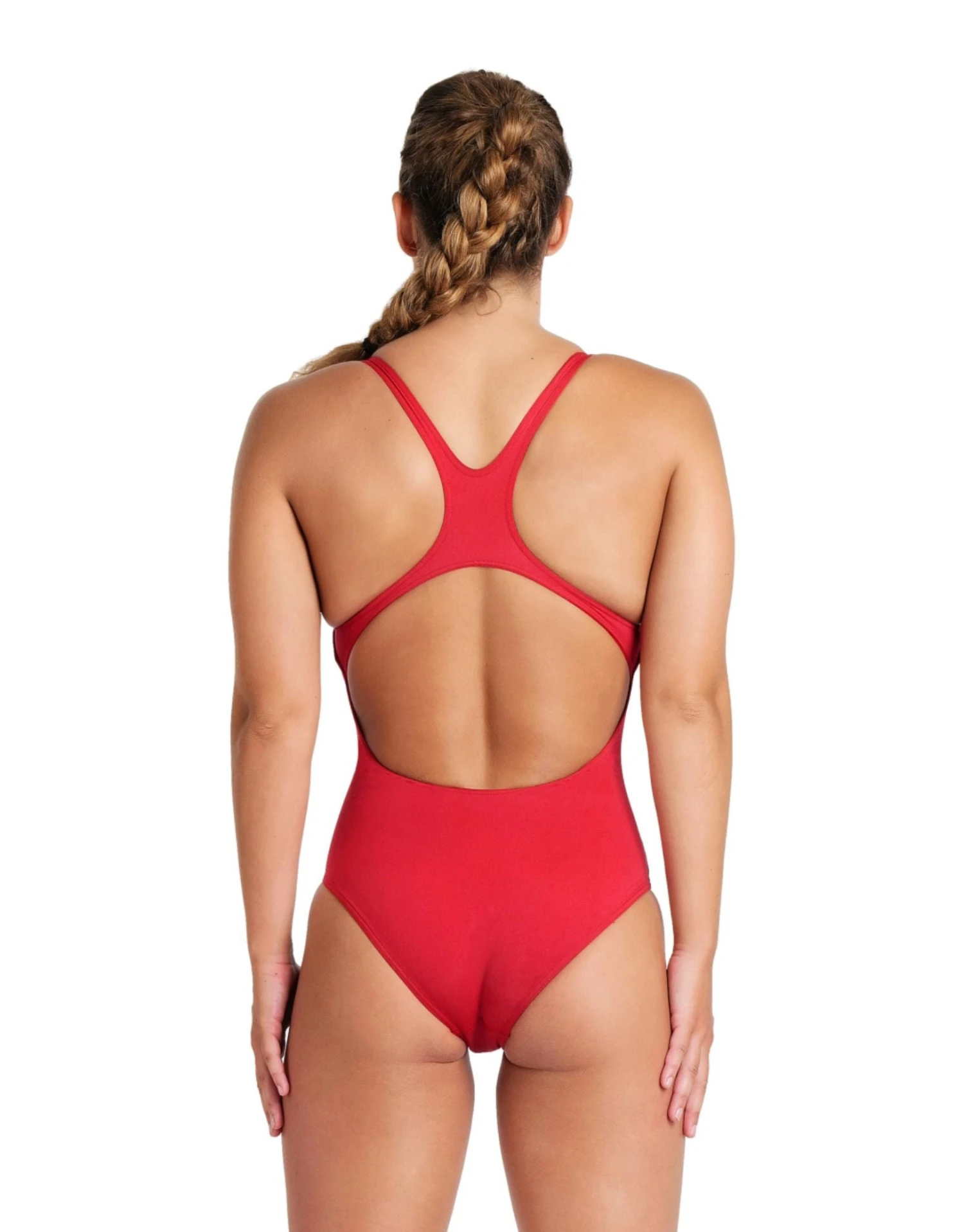 Arena Team Swim Pro Solid Swimsuit - Red/White 4 Arena Team Swim Pro Solid Swimsuit - Red/White - Image 2