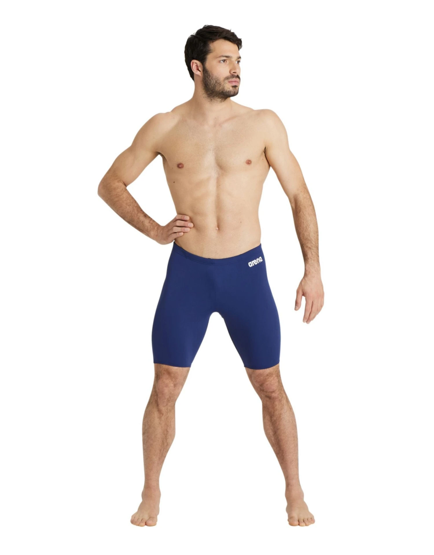 Arena Team Solid Swim Jammer - Navy/White 5 Arena Team Solid Swim Jammer - Navy/White - Image 3