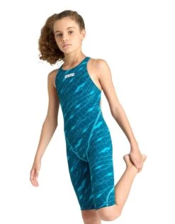 Arena Girls Limited Edition Powerskin ST Next Open Back - Clean-Sea Blue