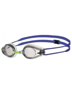 Arena Tracks Swim Goggle -Swim District ArenaTracksSwimGoggle ClearLens WhiteBlueFrame