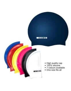 BeCo Adult Silicone Swimming Cap -Swim District BECOAdultSiliconeSwimmingCapAllColours