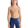 Arena Boys Graphic Print Swim Jammer - Navy/White -Swim District Boy sSwimJammer Graphic Front
