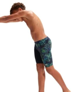 Speedo Boys Allover Digi Jammer - Navy/Green 13 Speedo Boys Allover Digi Jammer - Navy/Green -Swim District BoysAlloverDigiJammer NavyGreen 2