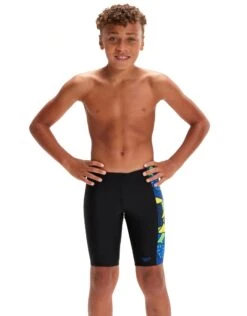 Speedo Boys Allover Panel Jammer - Black/Multi