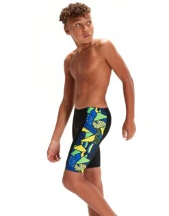 Speedo Boys Allover Panel Jammer - Black/Multi -Swim District BoysAlloverPanelJammer BlackMulti 2