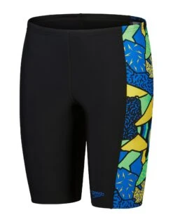Speedo Boys Allover Panel Jammer - Black/Multi -Swim District BoysAlloverPanelJammer BlackMulti 5