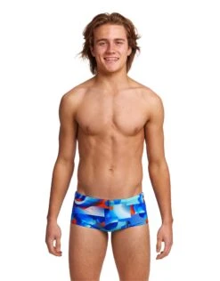 Funky Trunks Boys Battle Blue Sidewinder Swim Trunks
