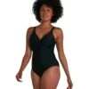 Speedo Brigitte One Piece Swimsuit - Black 1 Speedo Brigitte One Piece Swimsuit - Black -Swim District BrigitteOnePieceSwimsuit Black 3