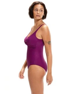Speedo Brigitte One Piece Swimsuit - Purple 16 Speedo Brigitte One Piece Swimsuit - Purple -Swim District BrigitteOnePieceSwimsuit Purple 1