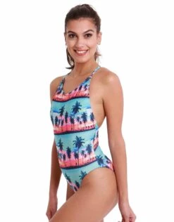 Santa Monica Revibe Low X-Back Swimsuit - Multi 9 Santa Monica Revibe Low X-Back Swimsuit - Multi -Swim District DolfinUgliesSantaMonicaRevibeLowX BackSwimsuit Multi 4