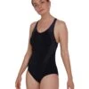 Speedo Hexagonal Laneback Swimsuit - Black 2 Speedo Hexagonal Laneback Swimsuit - Black -Swim District DotPanelLanebackSwimsuit Black