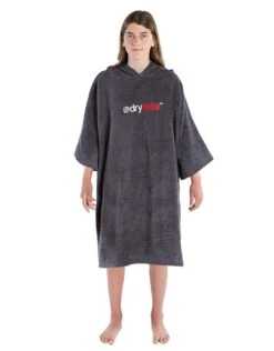 Kids Organic Cotton Short Sleeve Towel Poncho - 10-13 Yrs -Swim District Dryrobe kids cotton robe 10 13 3