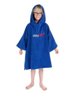 Kids Organic Cotton Short Sleeve Towel Poncho - 5-9 Yrs -Swim District Dryrobe kids cotton towel robe 5 9 4