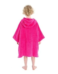 Kids Organic Cotton Short Sleeve Towel Poncho - 5-9 Yrs -Swim District Dryrobe kids cotton towel robe 5 9 7