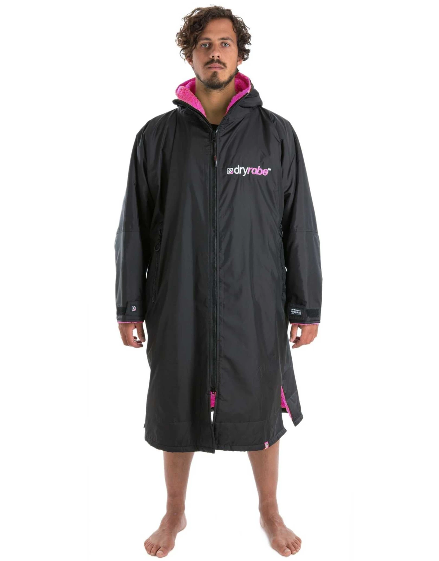 Advance Long Sleeve Adult Robe - Black/Pink 4 Advance Long Sleeve Adult Robe - Black/Pink - Image 2