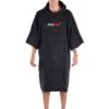 Organic Cotton Short Sleeve Adult Towel Poncho - Black -Swim District DryrobeOrganicCottonShortSleeveTowel Black