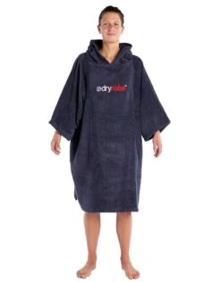 Organic Cotton Short Sleeve Adult Towel Poncho - Navy -Swim District DryrobeOrganicCottonTowel Navy