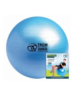 Fitness-Mad Anti-Burst 300kg Swiss Ball & Pump - Blue