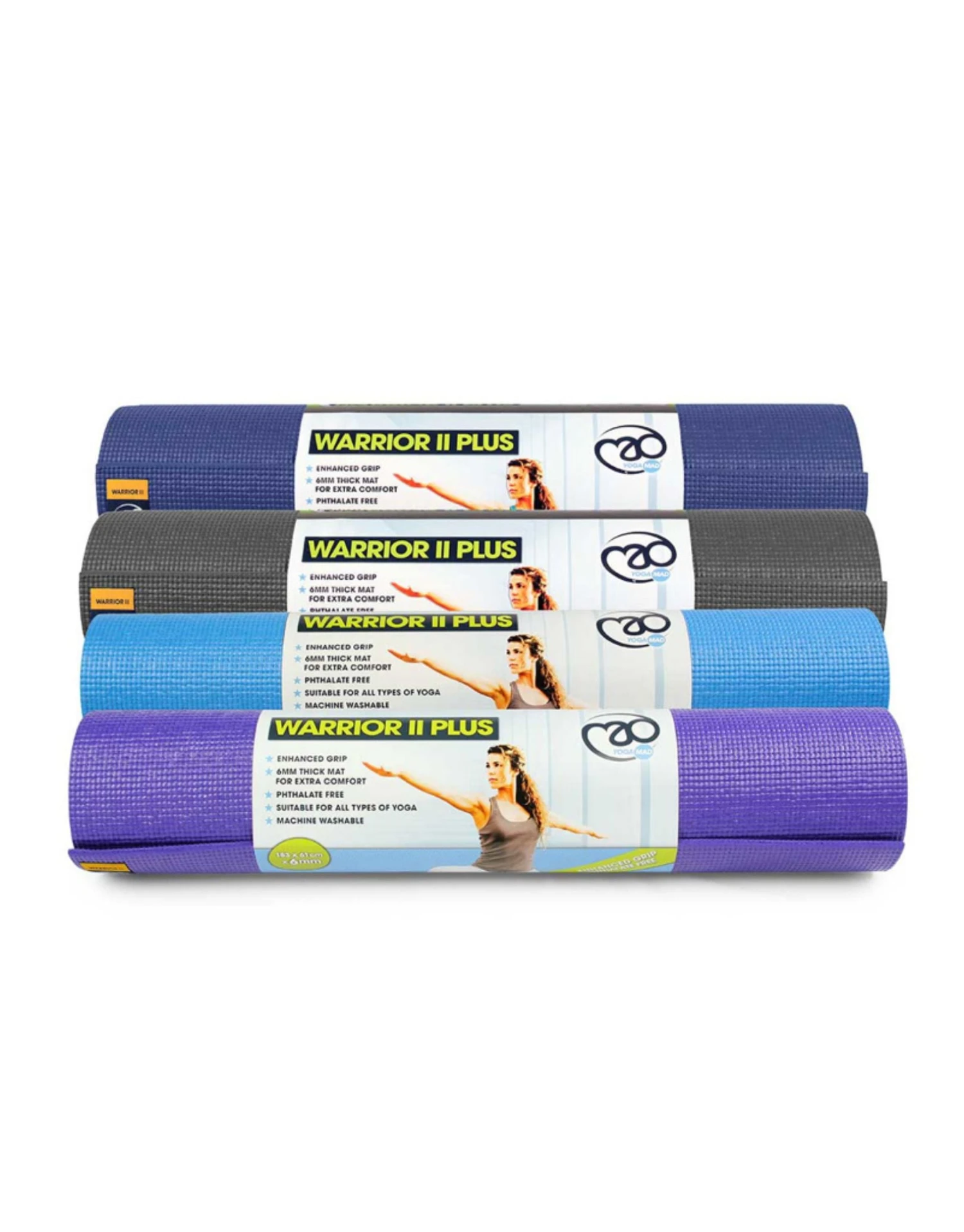 Fitness-Mad Warrior II Plus Yoga Mat - 6mm 3 Fitness-Mad Warrior II Plus Yoga Mat - 6mm