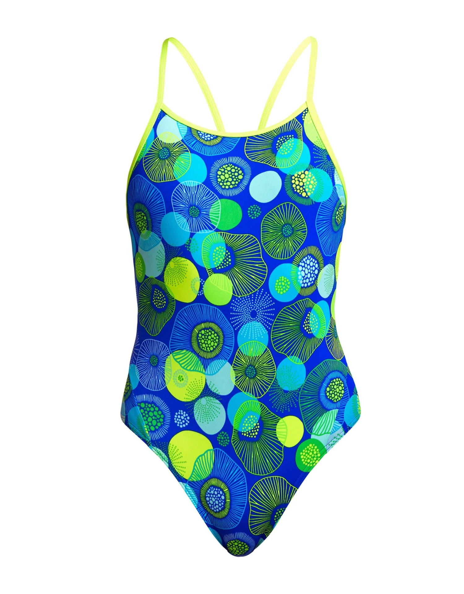 FUNKITA Girls Blue Bottle Diamond Back Swimsuit 6 FUNKITA Girls Blue Bottle Diamond Back Swimsuit - Image 4