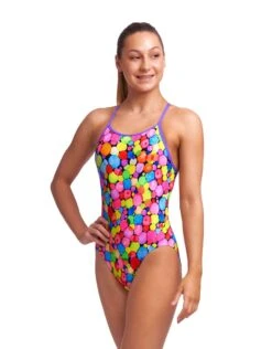 FUNKITA Girls Bubble Tea Diamond Back Swimsuit -Swim District Funkita Girls Bubble Tea Diamond Back Swimsuit 1