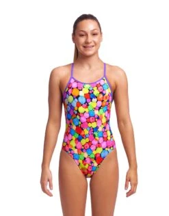 FUNKITA Girls Bubble Tea Diamond Back Swimsuit
