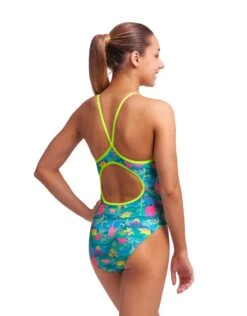 FUNKITA Girls Prehistoric Party Diamond Back Swimsuit -Swim District Funkita Girls Prehistoric Party Diamond Back Swimsuit 1