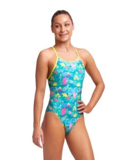 FUNKITA Girls Prehistoric Party Diamond Back Swimsuit -Swim District Funkita Girls Prehistoric Party Diamond Back Swimsuit 2