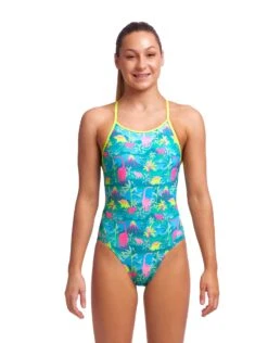 FUNKITA Girls Prehistoric Party Diamond Back Swimsuit