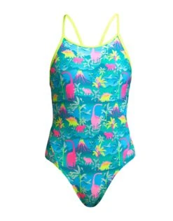 FUNKITA Girls Prehistoric Party Diamond Back Swimsuit -Swim District Funkita Girls Prehistoric Party Diamond Back Swimsuit 5