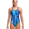 FUNKITA Girls Roller Paint Diamond Back Swimsuit