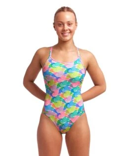 FUNKITA Pastel Porpie Diamond Back Swimsuit -Swim District Funkita Pastel Porpie Diamond Back 2