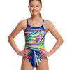 FUNKITA Girls Land Lines Single Strap Swimsuit 2 FUNKITA Girls Land Lines Single Strap Swimsuit -Swim District Funkita lind lines single strap swimsuit 2